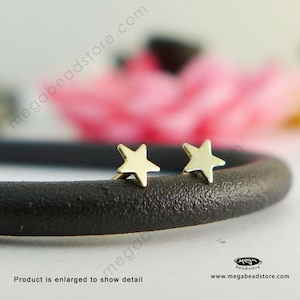 Hypoallergen Stern Ohrstecker - 14K Gold Ohrringe Massiv Echt Gold Post 14KG20