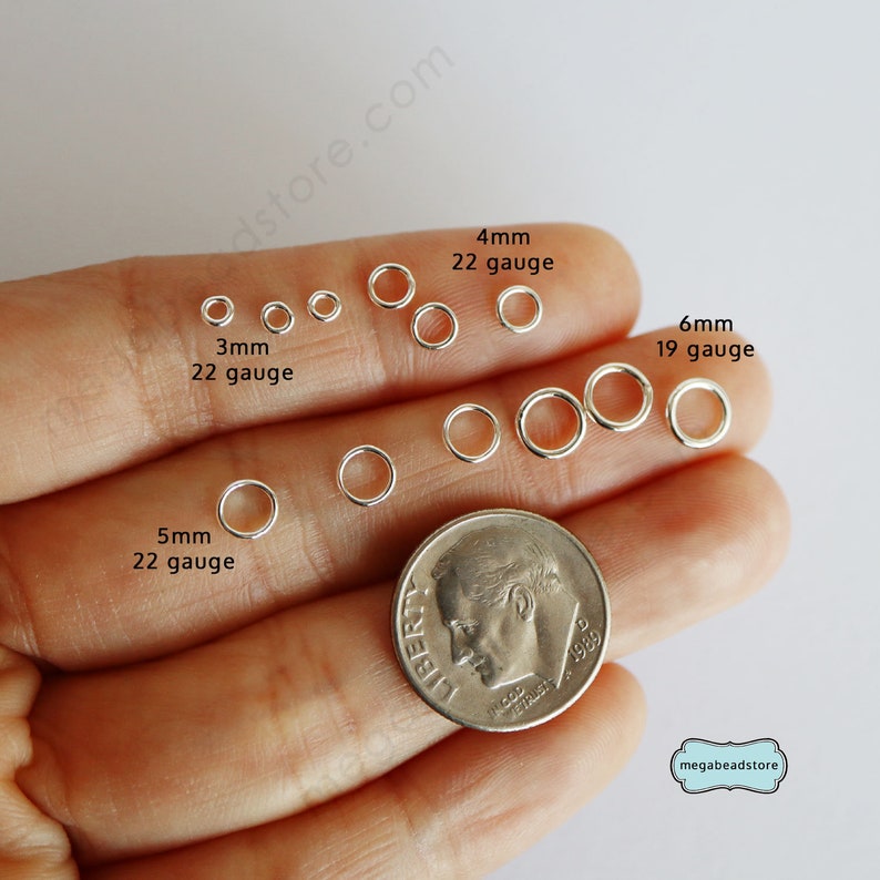50 pieces 3mm 4mm 5mm Closed Soldered Jump Rings 925 Etsy