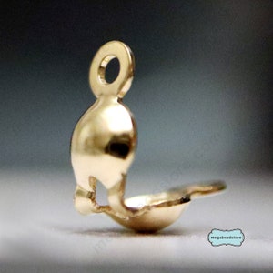 14K Gold Filled  End Clam Shell Tip Beads F228GF