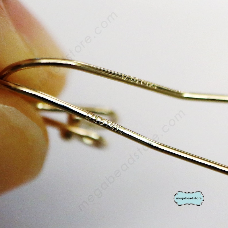 14K Gold Filled Earwires French Hook Ear Wires- DIY Jewelry Making Supplies image 2