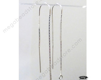 U- Box Chain Ear threader Earrings Ear thread 925 Sterling Silver F436U