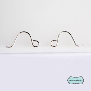 U Ear Wires For Hoops Sterling Silver Marked 925 F25 imagem 2