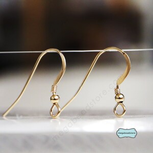 23mm Ball and Coil Ear Wires 22 Gauge 925 Sterling Silver, 14K Gold Filled F420