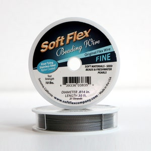 Soft Flex Beading Wire Medium Heavy Original Flex Wire - Black, Stainless Steel