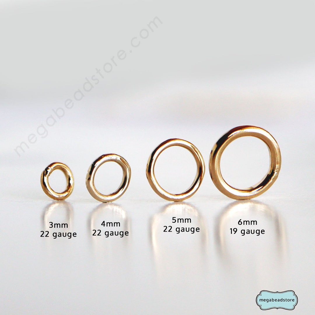 Gold/Bright Silver Jump Ring, 3mm/4mm/5mm/6mm/8mm/10mm/14mm, Jump Ring –  Bestbeads&Beyond