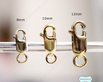 8mm 10mm 12mm 14K Gold Filled Lobster Clasp Claw F303GF