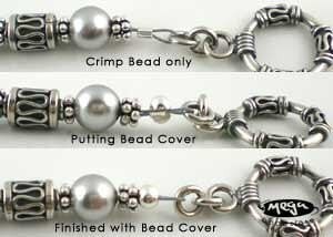 Silver Plated Crimp Bead Covers, 3mm, 144 Pieces 