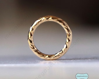 6mm Closed Jump Rings - 14K Gold Filled Sparkle Wire Connectors F30GFC- 10 pieces