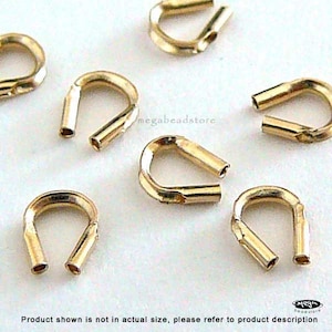 40 pieces 14K Gold Filled Wire Protector Loop Beads F124GF-Small