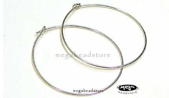925 Plata palanca atrás Earwires 13mm Estampado Redondo pendiente Hoop joyas findind