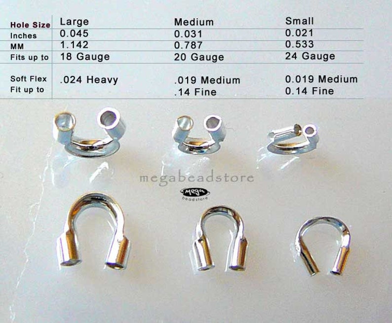 40 pcs 0.021 S 14K Gold Filled Wire Protector Loop Beads F124GF