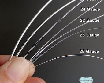 Alambre de plata de ley 925, chapado en oro de 14 quilates, calibres 16, 18 y 20, en tramos cortos de 15 cm (6 pulgadas) + suministros para la fabricación de joyas.