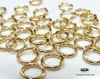 25 pieces 6mm 19 Gauge Gold Filled Open Jump Rings F29GF