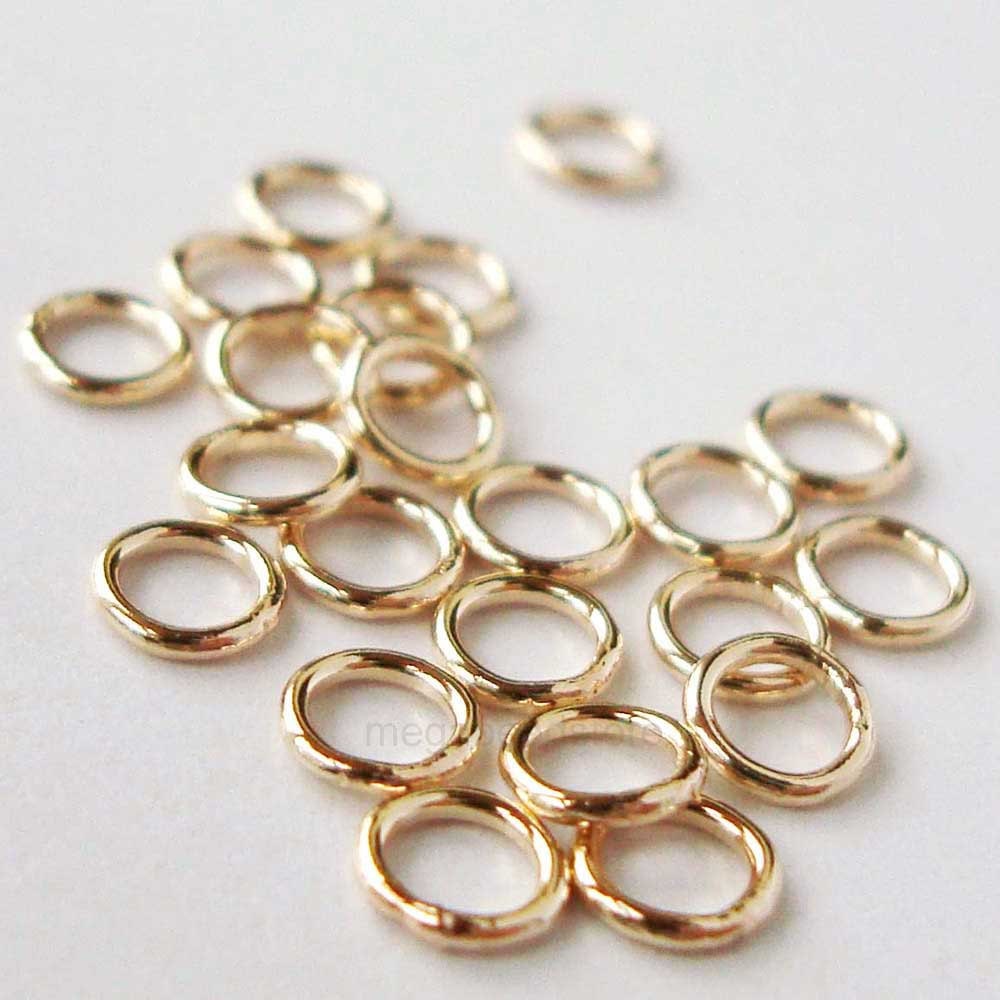 4mm 22 Gauge Closed Soldered Jump Rings 14K Gold Filled Etsy