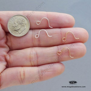 U Ear Wires For Hoops Sterling Silver Marked 925 F25 imagem 7