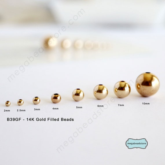 6mm Round Bead Stopper - Gold per 10 pieces