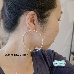 14K Gold Filled Hoop Earrings 40mm, 50mm F23GF image 6
