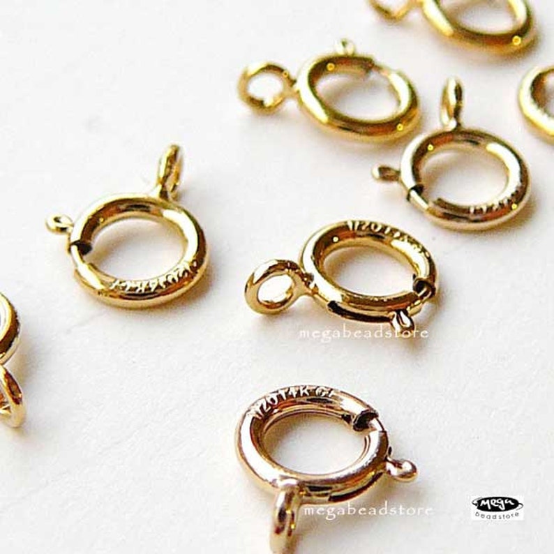 10 Sets 5.5mm Spring Clasps and Tag Set 14/20 Gold Filled Etsy
