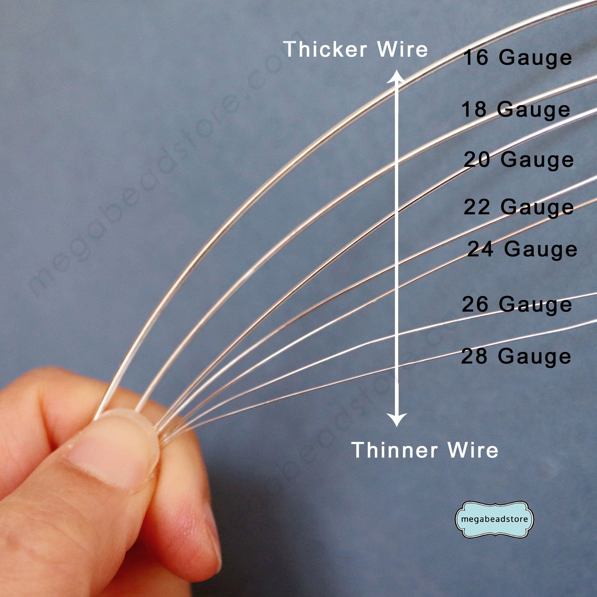 16, 18, 20, 22, 24, 26, 28 Gauge 925 Sterling Silver Wire Round