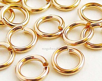 7mm Gold Filled Jump Rings 18 Gauge Open Rings F29GF