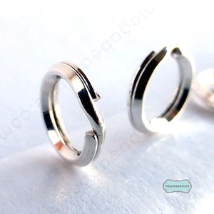 5mm 6mm 7mm 8mm Split Rings 925 Sterling Silver Jump Rings F441