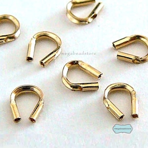 20 pieces 14K Gold Filled Wire Protector Loop Beads F124GF-Small