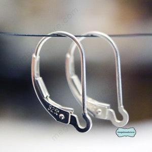 Interchangeable Lever Back Ear Wire 925 Sterling Silver, 14k Gold Filled F135 image 3