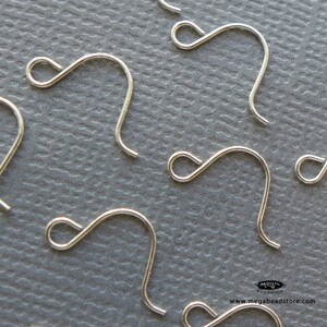 U Ear Wires For Hoops Sterling Silver Marked 925 F25 imagem 3