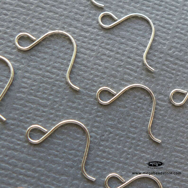 U Ear Wires For Hoops Sterling Silver Marked 925 F25 imagem 3