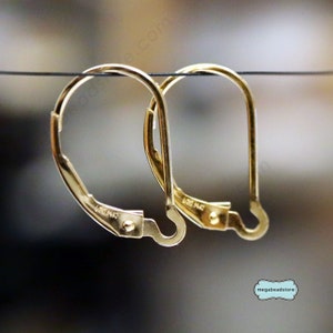 Interchangeable Lever Back Ear Wire 925 Sterling Silver, 14k Gold Filled F135