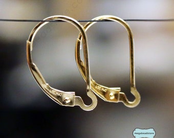 Interchangeable Lever Back Ear Wire 925 Sterling Silver, 14k Gold Filled F135