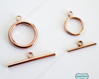 11mm, 15mm Toggle Clasp 14K Rose (Pink) Gold Filled T127RGF T130RGF