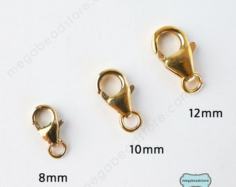 8mm, 10mm, 12mm 14K Gold Filled Lobster Clasp Claw F44GF