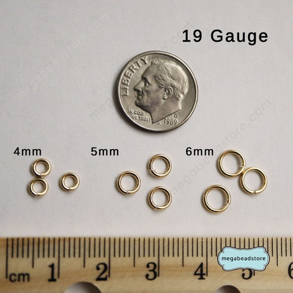 4mm 20 Gauge Gold Filled Jump Rings Open - 25 pcs-F29GF-4-20