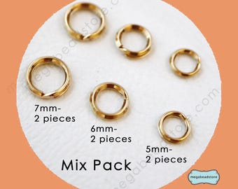 5mm 6mm 7mm Split Rings 14K Gold Filled Jump Rings Connectors F441GF