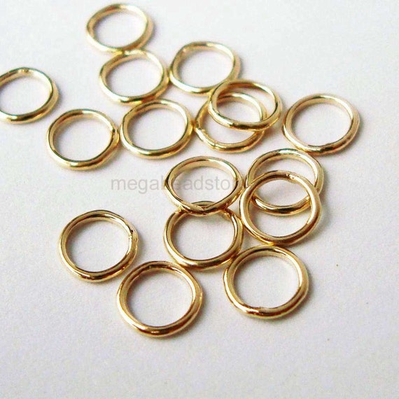 10mm Gold Plated 17 AWG Twisted Closed Jump Rings Manufacturer