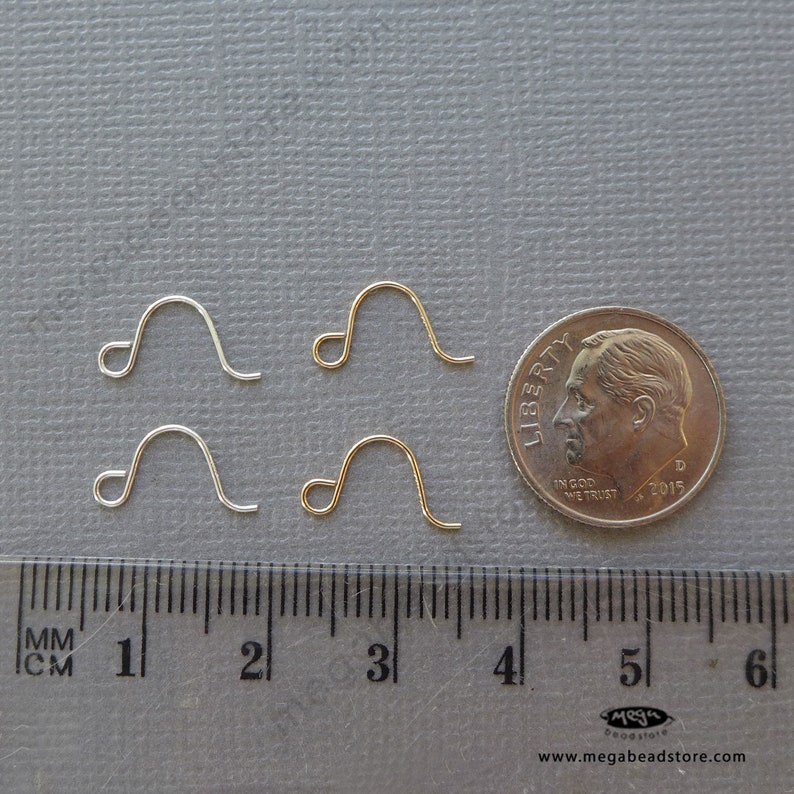 U Ear Wires For Hoops Sterling Silver Marked 925 F25 imagem 8