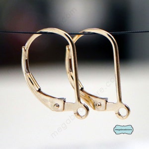 Sterling Silver, 14K Gold Filled Plain Lever Back Ear Wires F424