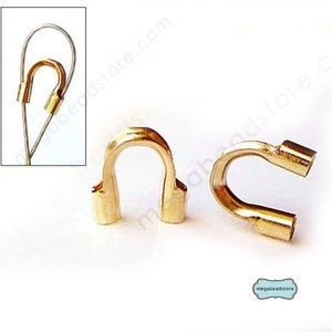 Small Medium Large 14K Gold Filled Wire Protector Beads Guard Thimble F124GF