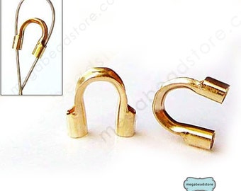 Small Medium Large 14K Gold Filled Wire Protector Beads Guard Thimble F124GF