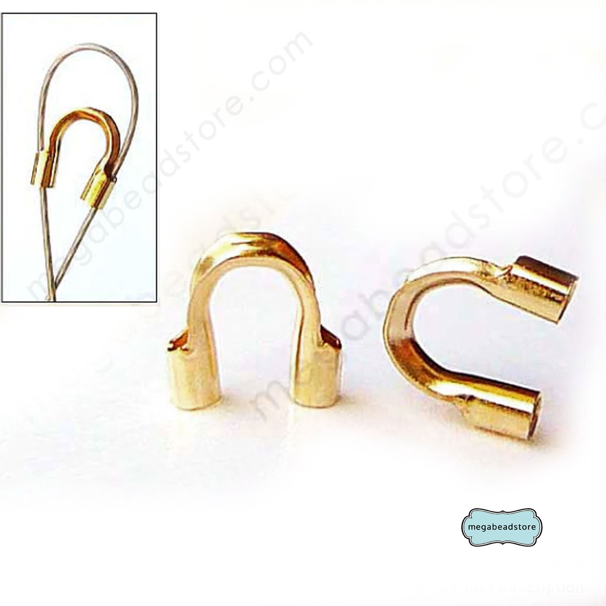 Gold-filled Wire Protector Cable and Stringing Thimble .021 Inch Hole, 14k  Gold-filled Findings 20 Pc 4.5x3mm GF1001-20 