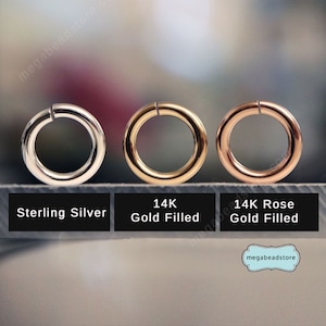 10 mm dicke Sterlingsilber Biegeringe, 14 Gauge, 14K Gold Fill