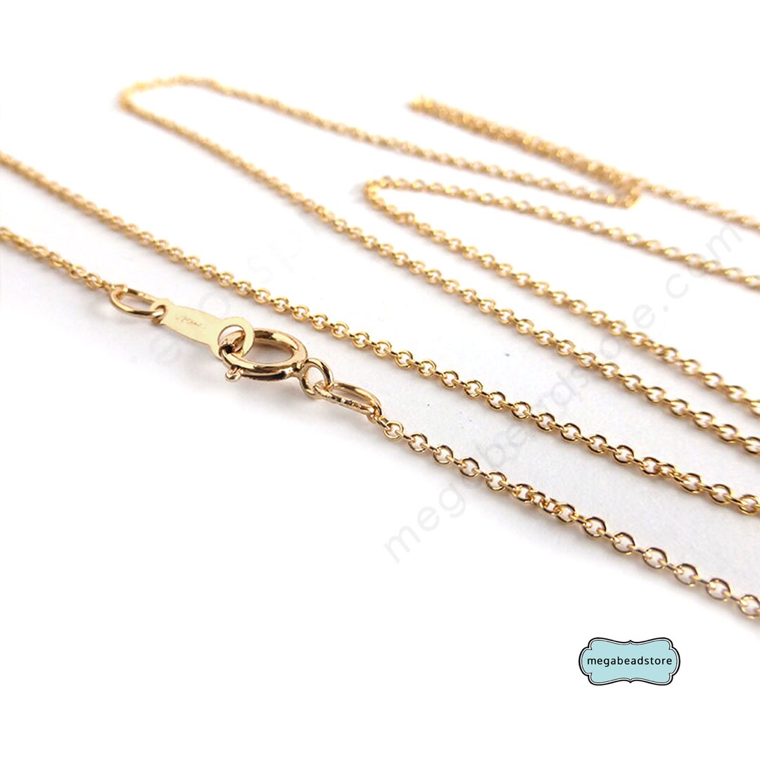 16 18 20 Dainty 1.1mm Cable Chain 14K Gold Filled or Rose Gold Filled