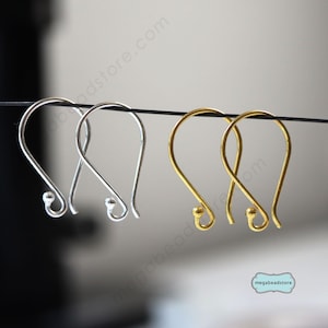 20 Gauge Sterling Silber Haken Ohrhaken: Kugel Ende, F19