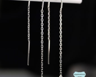 Thai Sterling Silver Dangle Earring with Push Back - 8248546