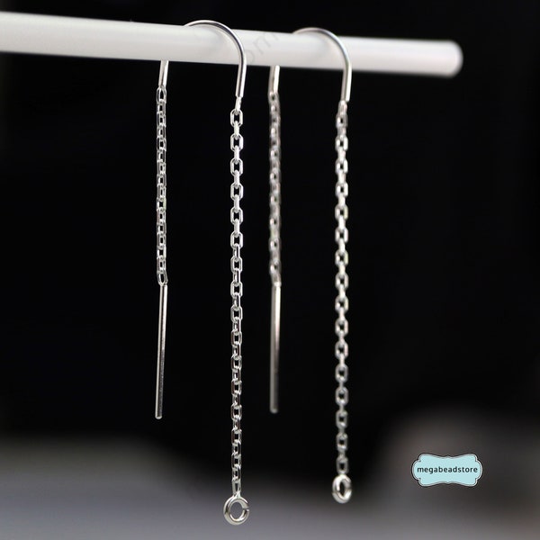 U- Ear threader Earrings Ear thread 925 Sterling Silver F213U