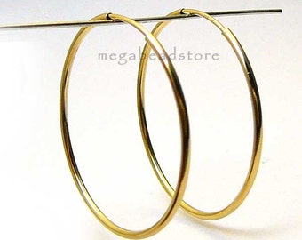 30mm (1.18 inch) Hoops Earrings 14K Gold Filled F336GF- 1 pair