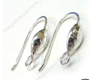 Marteau Modèle Ovale Disque Sterling Silver Ear Wires F20