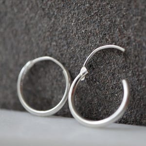 Sterling Silver Endless Hoop Earrings: Classic Seamless Design