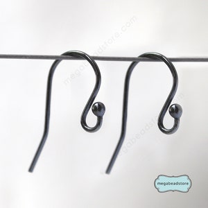 Oxidized 925 Sterling Silver Earwires Thick Earring Hooks F224Z